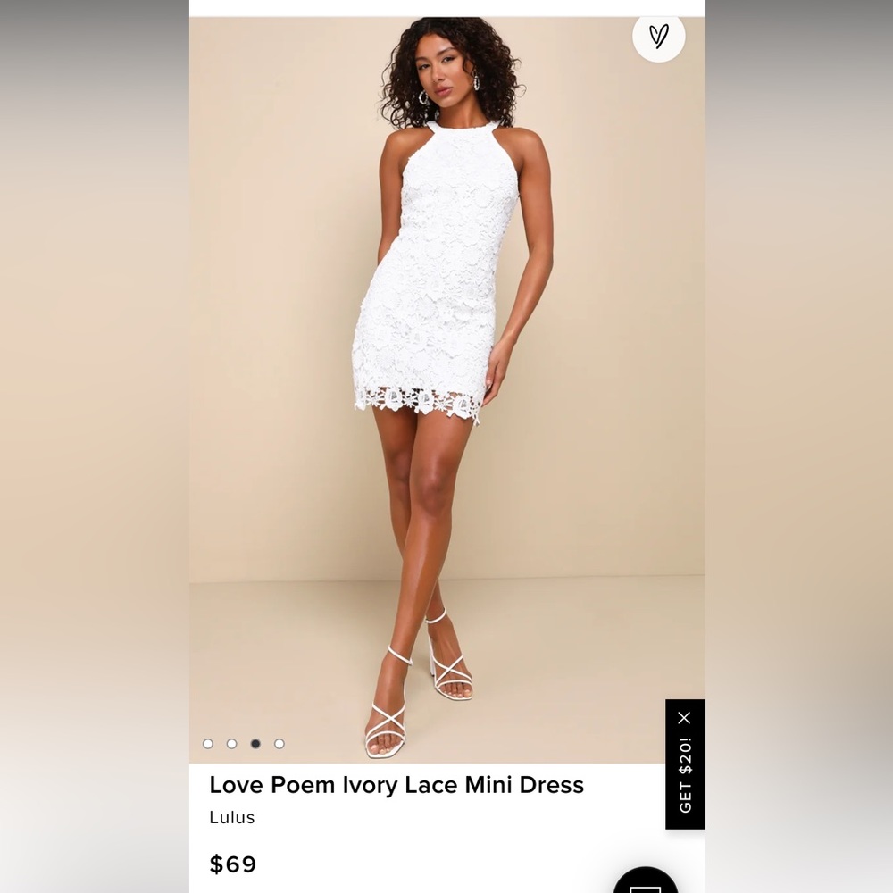 Lulus White Lace Mini Dress